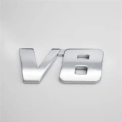 YCDSSM Auto Embleme für Citroen, Buchstaben Logo Abzeichen Aufkleber Sticker für Motorhaube Front Karosserie Kofferraum Heckklappen Tuning Styling Zubehör,V8 von YCDSSM