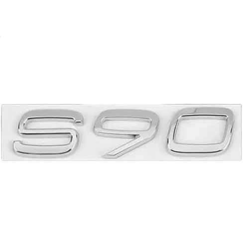 YCDSSM Auto Embleme für Volvo C30 2006-2013, Buchstaben Logo Abzeichen Aufkleber Sticker für Motorhaube Front Karosserie Kofferraum Heckklappen Tuning Styling Zubehör,S90-Silver von YCDSSM