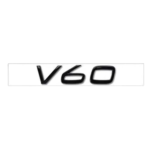 YCDSSM Auto Embleme für Volvo C30 2006-2013, Buchstaben Logo Abzeichen Aufkleber Sticker für Motorhaube Front Karosserie Kofferraum Heckklappen Tuning Styling Zubehör,V60-Black von YCDSSM