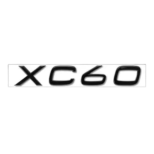 YCDSSM Auto Embleme für Volvo C30 2006-2013, Buchstaben Logo Abzeichen Aufkleber Sticker für Motorhaube Front Karosserie Kofferraum Heckklappen Tuning Styling Zubehör,XC60-Black von YCDSSM