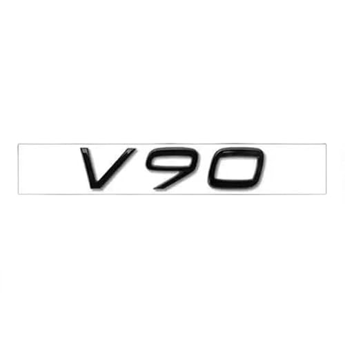 YCDSSM Auto Embleme für Volvo C70 Coupe 2005-2013, Buchstaben Logo Abzeichen Aufkleber Sticker für Motorhaube Front Karosserie Kofferraum Heckklappen Tuning Styling Zubehör,V90-Black von YCDSSM