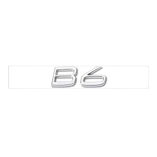 YCDSSM Auto Embleme für Volvo S40 2004-2012, Buchstaben Logo Abzeichen Aufkleber Sticker für Motorhaube Front Karosserie Kofferraum Heckklappen Tuning Styling Zubehör,B6-Silver von YCDSSM