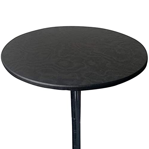 YCDZSW Runde Tischdecke,Gartentischdecke,Elastischer Rand, Wetterfest Für Zuhause, Partys, Urlaub, Hochzeit, Restaurant Größe Wählbar (Schwarz,Durchmesser 60cm) von YCDZSW