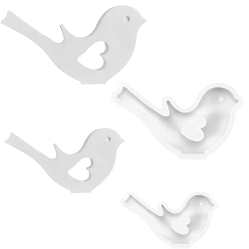 2 Pcs Silicone Mould Vogel Kerzenhalter,Vogel-Epoxidharz-Form,Silicone Moulds Casting Moulds Bird Candle Holder,Vogel Kerzenleuchter Gussform,Beton Gießform,Für Diy Dekoration von YCFAIIKG