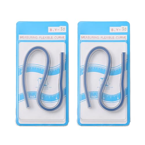 2pcs Schneidere Zeichnen Lineal Flexible Weiche PVC Messband Quilt Lineal Messwerkzeug Für Kleidungsmuster von YCHUCH