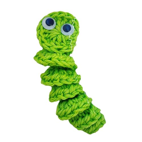 YCHUCH Worry Worm Positiv Gestrickter handgefertigter Häkelwurm für Emotionale Unterstützung Stressabbau Positive Nachricht Karte Einzigartig von YCHUCH