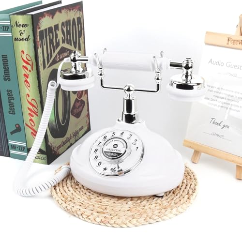 YCNLYSSR Audio-Gästebuch Hochzeitstelefon, Audio-Gästebuch-Telefon, Vintage-Gästebuch-Telefonaufzeichnung, personalisierte Sprachnachricht für Ihre Hochzeitsparty, Brautparty von YCNLYSSR