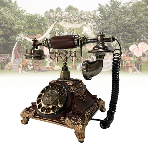 YCNLYSSR Audio-Gästebuch-Telefon für Hochzeiten, Aufzeichnen individueller Audionachrichten mit klassischer Retro-Handwerkskunst für Hochzeiten, Geburtstage, Partys, Ruhestandsfeiern von YCNLYSSR