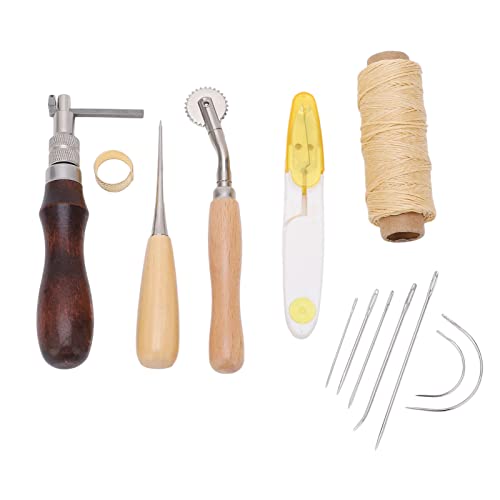 Leather Sewing Kit Leather Working Tools Leather Repair Kit Leather Tool Set Practical DIY Multifunction Cutting Leather Art Tool Leather Goods Wax Thread Hand Sewing Set von YCRGYYBD