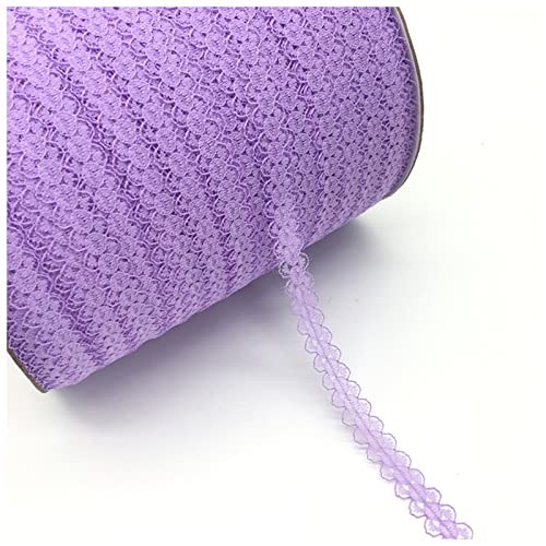 YCXMBH Spitzenband 10 Yards/Lot 5/8 "(15mm) Spitzenband Bilaterale Kunsthandwerks Besticktes Netz Spitzenbesatz Stoffband DIY. Nähen von Rockzubehör Spitzenband Weiß(Purple) von YCXMBH