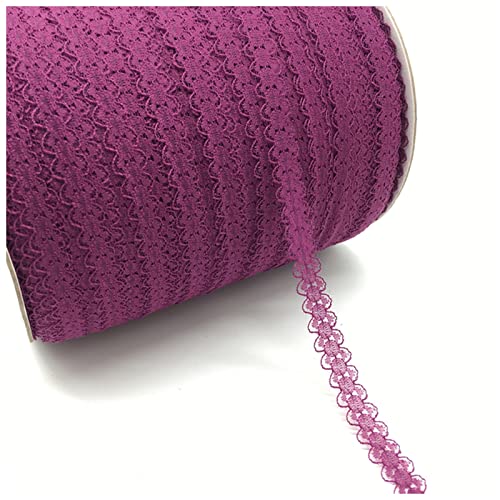 YCXMBH Spitzenband 10 Yards/Lot 5/8 "(15mm) Spitzenband Bilaterale Kunsthandwerks Besticktes Netz Spitzenbesatz Stoffband DIY. Nähen von Rockzubehör Spitzenband Weiß(Purple red) von YCXMBH