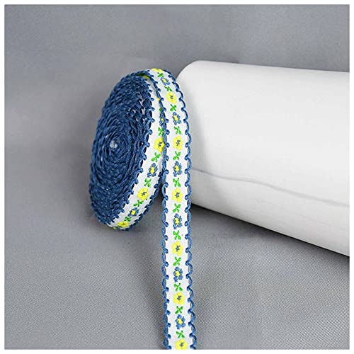 YCXMBH Spitzenband 5 Yards 12mm Blume bestickte Spitzenbesatz Bänder Kleidungsstück Kleidungsstärke for Kleidung Zubehör Handgemachtes Nähen DIY. Kunsthandwerk Spitzenband Weiß(Style11) von YCXMBH