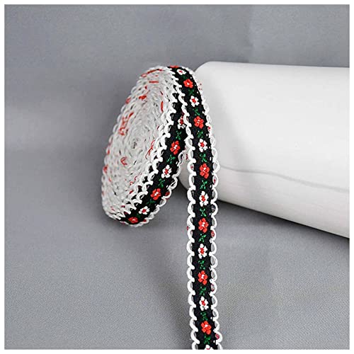 YCXMBH Spitzenband 5 Yards 12mm Blume bestickte Spitzenbesatz Bänder Kleidungsstück Kleidungsstärke for Kleidung Zubehör Handgemachtes Nähen DIY. Kunsthandwerk Spitzenband Weiß(Style14) von YCXMBH