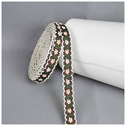 YCXMBH Spitzenband 5 Yards 12mm Blume bestickte Spitzenbesatz Bänder Kleidungsstück Kleidungsstärke for Kleidung Zubehör Handgemachtes Nähen DIY. Kunsthandwerk Spitzenband Weiß(Style4) von YCXMBH