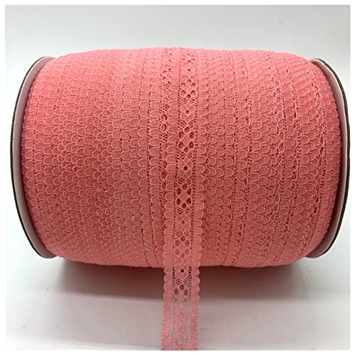 YCXMBH Spitzenband 5 Yards 20mm Spitze Band Handköpfe Bestickte Spitzenbesatz Band Handgemachte Spitzedekorationen DIY. Näher Stoff französischer Spitze Stoff Spitzenband Weiß(Hot pink) von YCXMBH