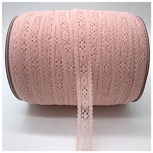 YCXMBH Spitzenband 5 Yards 20mm Spitze Band Handköpfe Bestickte Spitzenbesatz Band Handgemachte Spitzedekorationen DIY. Näher Stoff französischer Spitze Stoff Spitzenband Weiß(Light Pink) von YCXMBH