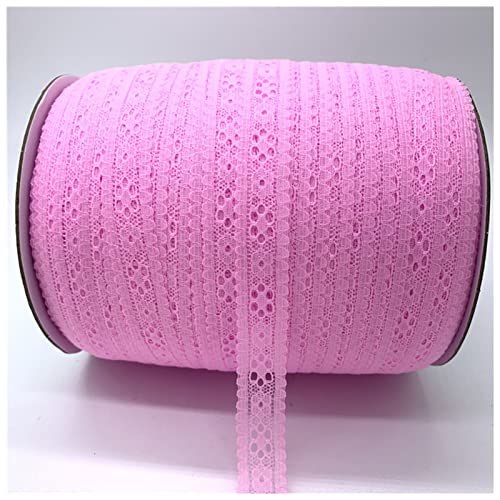 YCXMBH Spitzenband 5 Yards 20mm Spitze Band Handköpfe Bestickte Spitzenbesatz Band Handgemachte Spitzedekorationen DIY. Näher Stoff französischer Spitze Stoff Spitzenband Weiß(Pink) von YCXMBH