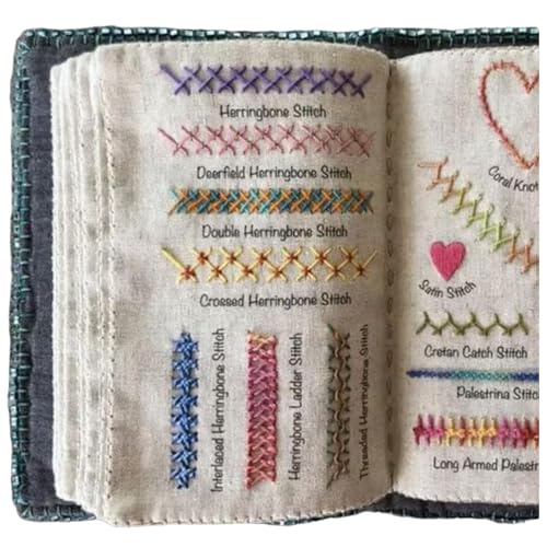 Stichbuch, DIY-Stichbuch, Stichbeispielbuch mit Stickstichnamen, tragbares Nähbuch für Anfänger und Enthusiasten, einzigartiges Bastelgeschenk (B) von YCYATS