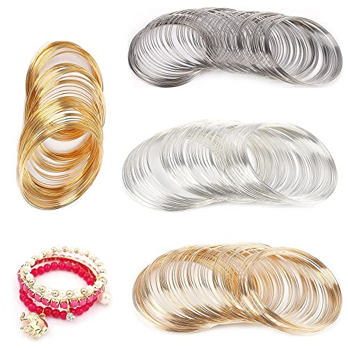 YDDZ 4 Stück Schmuck Perlendraht, Schmuck Kupfer Basteldraht, Handwerk Aluminiumdraht Ringe, Schmuckdraht Set, Kupferdrahtrolle Basteldraht Kupferdraht, Für Armbandherstellung, Schmuckherstellung von YDDZ