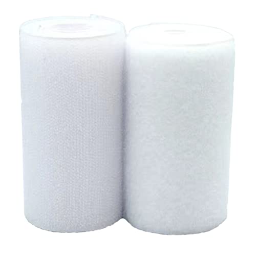 Gewebe Nähen 100 mm breites Klettband, Nähstoffband, for Aufnähen von Klettgewebe, nicht klebend, for Reparieren von Kleidung, Säumen(White,100MM x 10Yard) von YDHSIKK