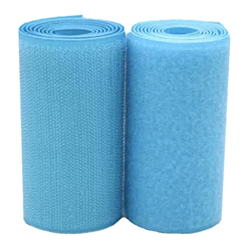 Gewebe Nähen Klettband, 100 mm breit, nicht klebender Nylon-Stoffverschluss, for Aufnähen von Streifen, Stoffband-Set(Blue,100MM x 5 Yard) von YDHSIKK