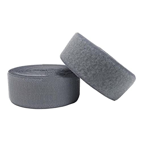 Gewebe Nähen Klettband for Aufnähen, 20 mm, nicht selbstklebender Nylon-Stoffverschluss(Gray,20MM x 10Yard) von YDHSIKK