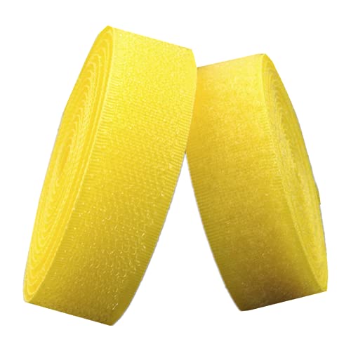 Gewebe Nähen Klettband for Aufnähen, 20 mm, nicht selbstklebender Nylon-Stoffverschluss(Yellow,20MM x 5Yard) von YDHSIKK