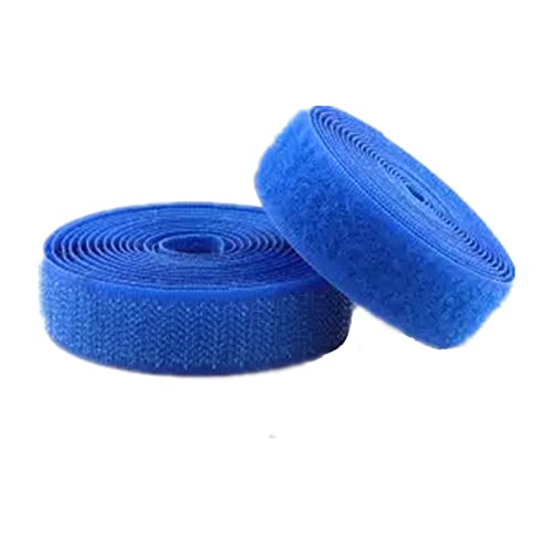 Gewebe Nähen Klettband for Aufnähen, 25 mm, nicht klebende Befestigungsstreifen for Stoff, Heimwerken, Heimtextilien(Blue,25MM x 5Yards) von YDHSIKK