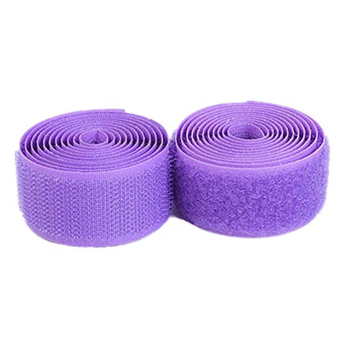 Gewebe Nähen Klettband for Aufnähen, 25 mm, nicht klebende Befestigungsstreifen for Stoff, Heimwerken, Heimtextilien(Purple,25MM x 10Yards) von YDHSIKK