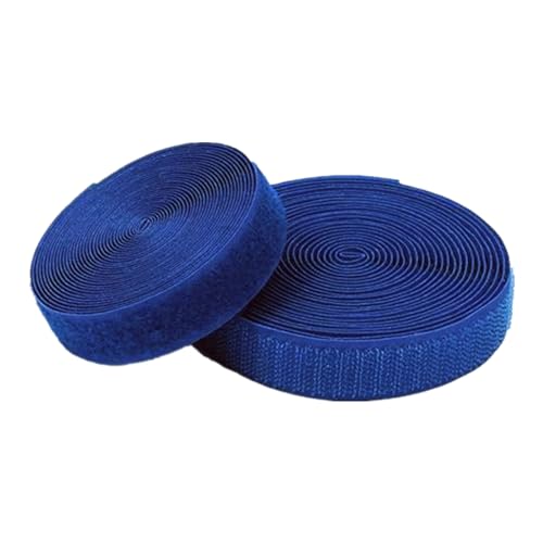 Gewebe Nähen Klettband for Aufnähen, 25 mm breit, nicht klebende Nylon-Stoffstreifen, Verschluss for Nähen von Kleidung und Schuhen(Blue,25MM x 10 Yards) von YDHSIKK