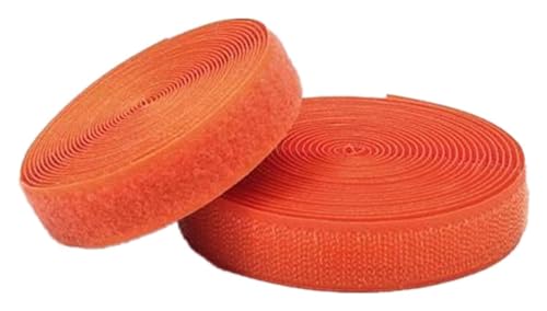 Gewebe Nähen Klettband for Aufnähen, 25 mm breit, nicht klebende Nylon-Stoffstreifen, Verschluss for Nähen von Kleidung und Schuhen(Orange,25MM x 10 Yards) von YDHSIKK