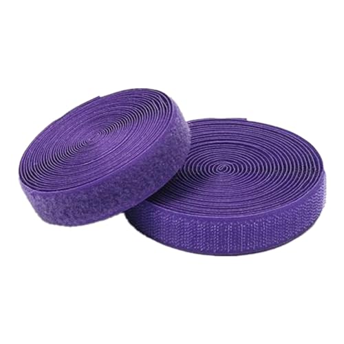 Gewebe Nähen Klettband for Aufnähen, 25 mm breit, nicht klebende Nylon-Stoffstreifen, Verschluss for Nähen von Kleidung und Schuhen(Purple,25MM x 25 Yards) von YDHSIKK