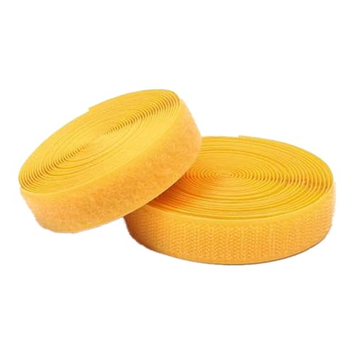 Gewebe Nähen Klettband for Aufnähen, 25 mm breit, nicht klebende Nylon-Stoffstreifen, Verschluss for Nähen von Kleidung und Schuhen(Yellow,25MM x 10 Yards) von YDHSIKK