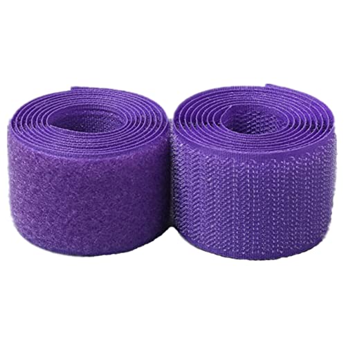 Gewebe Nähen Klettband for Aufnähen, 38 mm, Stoff, nicht klebendes Befestigungsband for Nähen, Basteln, Fixieren von Kissen, Kleidung(Purple,38MM x 10Yards) von YDHSIKK