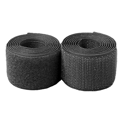 Gewebe Nähen Klettband for Aufnähen, 50 mm, nicht selbstklebende Nylonstreifen(Black,50MM x 10 Yards) von YDHSIKK