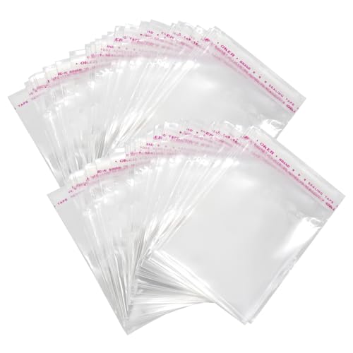 YDHfdc 300 Stück Tüten Transparent Zellophanbeutel 7x10cm OPP Tütchen Selbstklebend Plastiktüten klein Flachbeutel für Kekse, Süßigkeiten, Schokolade von YDHfdc