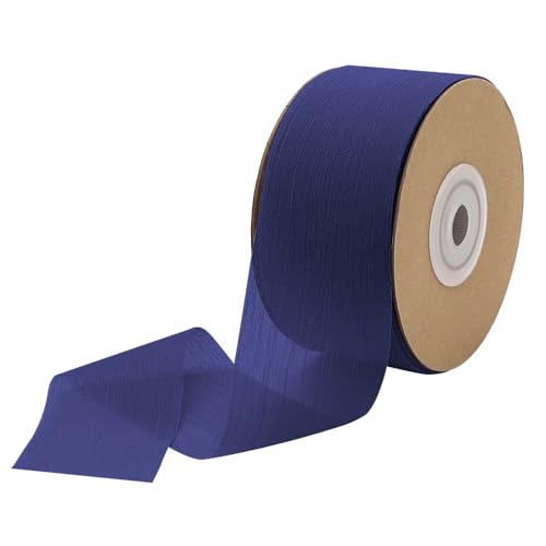 YDHfdc Geschenkband Blau 3,8cm x 23m Schleifenband Hochzeit Chiffon Band Dekoband Geschenkband Breit Seidenband für Geschenkverpackung, Hochzeit Dekoration von YDHfdc