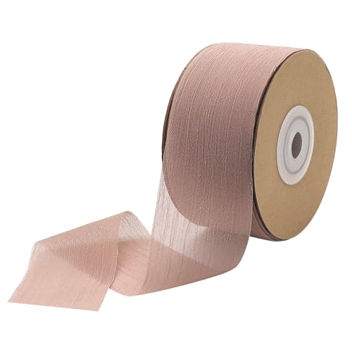 YDHfdc Geschenkband Rosa 3,8cm x 23m Schleifenband Hochzeit Chiffon Band Dekoband Geschenkband Breit Seidenband für Geschenkverpackung, Hochzeit Dekoration von YDHfdc