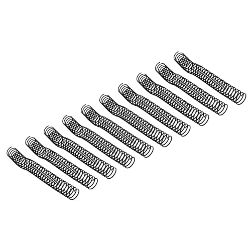 YDRCESMI 10-teiliges Spiralbindespulen-Set mit großer Kapazität, 31 mm Innendurchmesser und 30 Löchern für flüssiges Umblättern und robuste Bindung (Schwarz) von YDRCESMI