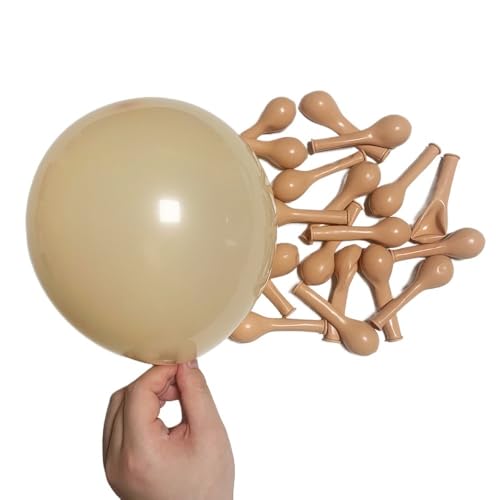 YDYAENIO 10/20/30 Stück Retro grüne Luftballons braun Haut Sand weiß Helium Ballon Party Hochzeit(10inch,COLOR3_10PCS) von YDYAENIO