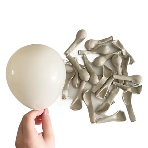 YDYAENIO 10/20/30 Stück Retro grüne Luftballons braun Haut Sand weiß Helium Ballon Party Hochzeit(10inch,COLOR4_10PCS) von YDYAENIO