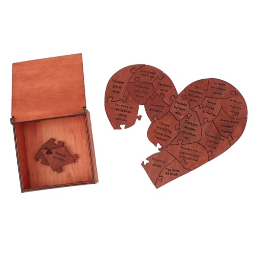 Herzpuzzle aus Holz, Herzförmige Valentinstag-Puzzles für Heiratsanträge, Verlobungen, Hochzeiten, Jubiläen von YDuupxe