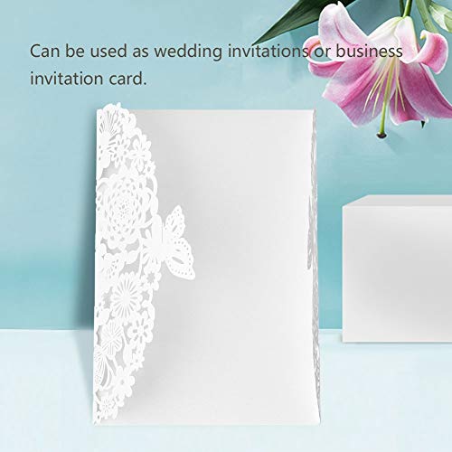 YDuupxe Exquisites Geschnitztes Hochzeitskarten-Set, Hochwertig, Romantisch, Elegant, DIY, Leeres Innenblatt, 10 Stück/Paket für Geschäftsfeier (Typ 2) von YDuupxe