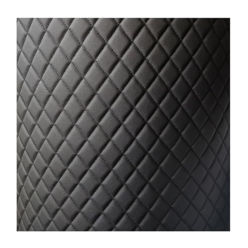 Kunstleder Lederkonzept Kunstleder Polsterstoff Gesteppt Kaschiert Meterware Möbelstoff Dekostoff, Leder Polster Stoff Lederkonzept Kunstleder(Black 2,1.6X5m) von YEARLT