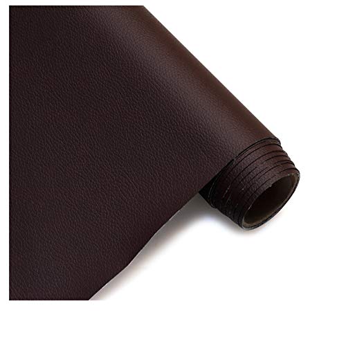 Kunstleder Stoff Black Litchi Grain PU Ledermaterial Weiches Kunstleder Polsterstoff Möbelstoff Dekostoff DIY Basteln Nähen 160 Cm Breit Meterware Verkauft(Dark coffee,1.6X10m) von YEARLT