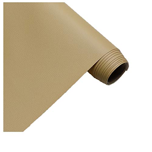 Kunstleder Stoff Black Litchi Grain PU Ledermaterial Weiches Kunstleder Polsterstoff Möbelstoff Dekostoff DIY Basteln Nähen 160 Cm Breit Meterware Verkauft(Khaki,1.6X3m) von YEARLT