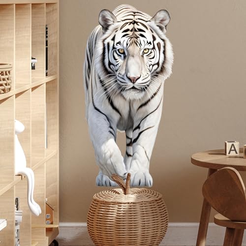 Wild Tiger Wandsticker,Wandtattoo Tiere Tiger Wandaufkleber Wildtiere Wandsticker Wanddeko für DIY Wohnzimmer Schlafzimmer Kinderzimmer von YEELIKE