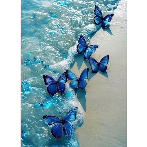 YEJIKJ 5D Diamond Painting Tiere, Diamond Painting Kinder, Schmetterling Diamant Malerei, 5D Diamant Painting Bilder Erwachsene, Diamond Painting Natur mit Schmetterling für Home Wall Décor(30x40cm) von YEJIKJ