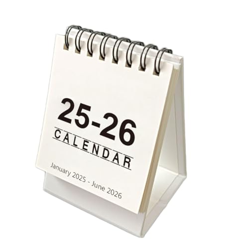 YEKIM 2025 Mini-Schreibtischkalender-Ornamente, Plan-Stanz-Notizblock, Jahreskalender, Monatskalender, Desktop-Ornamente von YEKIM