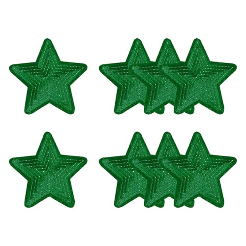 YELARXI Pailletten-Stern-Aufnäher zum Aufbügeln, bestickt, zum Aufnähen, Pailletten, Glitzer, 8,9 x 8,9 cm, passend für DIY-Schuhe, Hüte, Rucksäcke, Kleidung, Reparatur, 8 Stück, Grün YELARXI Pailletten-Stern-Aufnäher zum Aufbügeln, bestickt, zum Aufnähen, Pailletten, Glitzer, 8,9 x 8,9 cm, passend für DIY-Schuhe, Hüte, Rucksäcke, Kleidung, Reparatur, 8 Stück, Grün von YELARXI